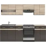 Kuchyň JUNONA 240 cm, wenge/dub sonoma/wenge, s prac. deskou - SLEVA 3% s kodem radost25