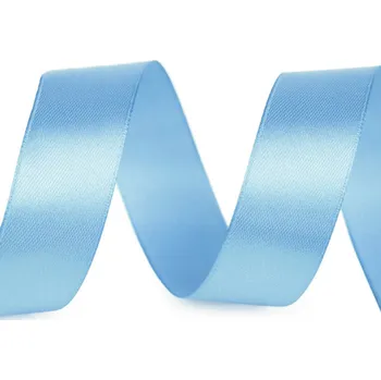 Stuha Atlasová stuha šíře 25 mm modrá dětská 22.5 m