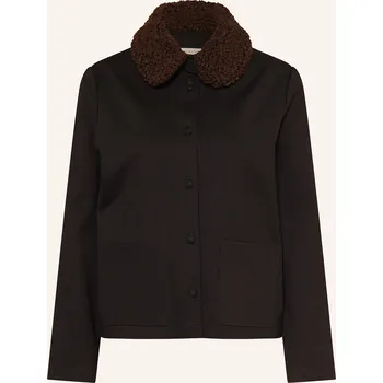 Lilienfels Dámská Bunda S&nbsp;Plyšovým Materiálem, černá / tmavě...