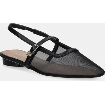 Dámské baleríny Baleríny Tommy Hilfiger MESH ROUND HEEL BALLERINA černá barva, s odkrytou patou, FW0FW08962 99X, EUR 39