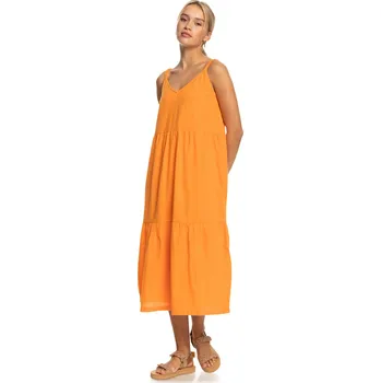 Dámské šaty Dámské Šaty ROXY WAITING LINE WVDR ERJWD03699-NGZ0 – Oranžová XS