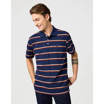 Pánské tričko Tričko s límečkem WRANGLER Stripe Polo Shirt in Navy 112362827 Velikost: 3XL