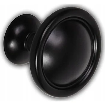 Nábytkové kování NÁBYTKOVÁ KNOFLÍK ÚCHYTKA MADLO PRO NÁBYTEK SKŘÍNĚ ZÁSUVKY ČERNÁ MATNÁ