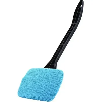 Autovosk Nástroj na mytí čelního skla 40 cm s otočnou hlavicí Mikrovláknová utěrka 12,5x8,8 cm Čistič skla do auta PP rukojeť Polyesterová tkanina