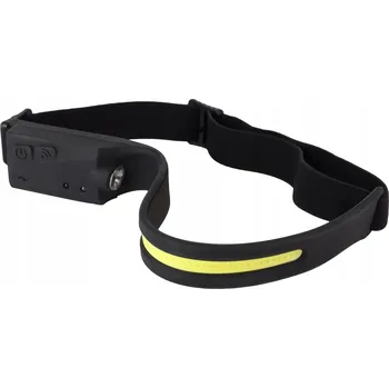 IP kamera Výkonná černá čelovka Thorgeon 350 lm, senzor pohybu, IP X5