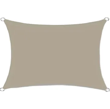 Voděodolná stínící plachta 3x6 m Zahradní UV clona proti slunci a dešti s nerezovými oky a upevňovacím lanem pro terasy, dvory i pikniky khaki