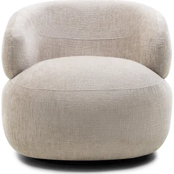 Křeslo Otočné designové křeslo Rumble světle béžové