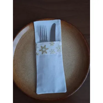 Příbor Kapsa na příbory bílá vánoční