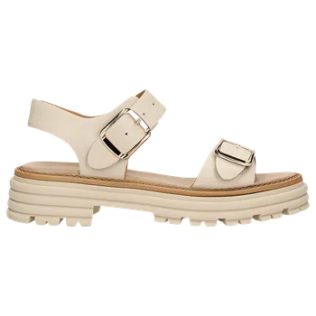 Dámské sandále Béžové Sandály Na Podrážce S Hlubokým Dezénem Wojas 7619154 37