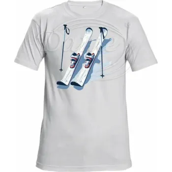 Pánské tričko Dante Tričko bílé Lyže,2XL