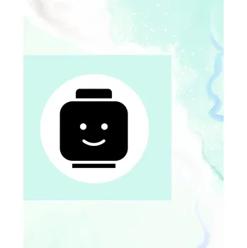 Dóza na potraviny Označto Štítek, nálepka do dětského pokoje, černá na bílém podkladu - Lego