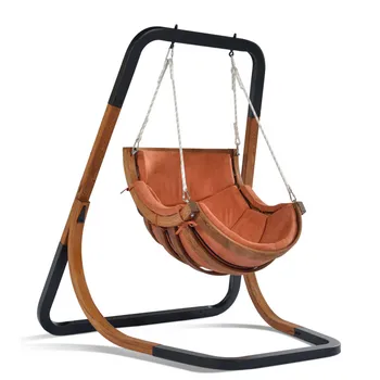 Houpací síť 4iQ Závěsné houpací křeslo ALPHA s kontrukcí - TERRACOTA