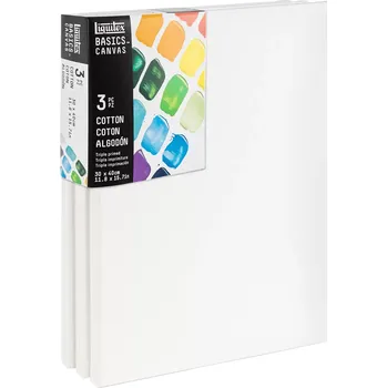 Textilie Liquitex Basics Malířské plátno set 3 ks v rámu, 30 × 40 cm, hloubka 1,8 cm 471030040