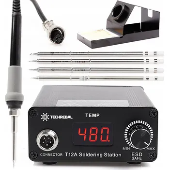 Páječka PÁJECÍ STANICE PÁJECÍ PERO TECHREBAL T12A 75W SADA 4 HROTŮ T12