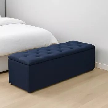 Sedací souprava Tmavě modrý otoman Kooko Home Manna s úložným prostorem – 160 cm (Pouze osobní odběr v Českých Budějovicích, nové zboží)