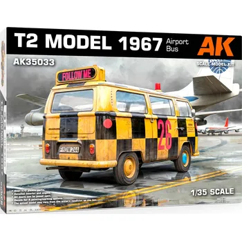 Plastikový model AK Interactive T2 MODEL 1967 AIRPORT BUS 1:35