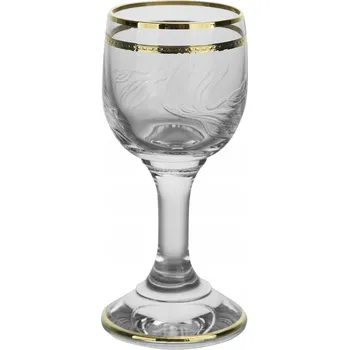 Sklenice Sklenice na vodku Combi Queen Eva čiré, zlaté 25 ml 6 ks