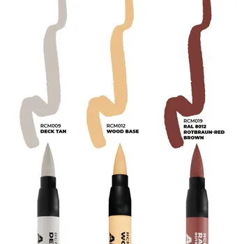 Modelářská barva AK Interactive SHIPS AND DECKS – RC MARKERS SET