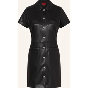 Dámské šaty Hugo Dámské Košilové Šaty Kalindana V Koženém Vzhledu, černá, 40