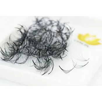 Umělé řasy Vějířky Řasy Trsy Hedvábné 6D-0,07 Zakřivení C 1000 KS #610 - 10 mm