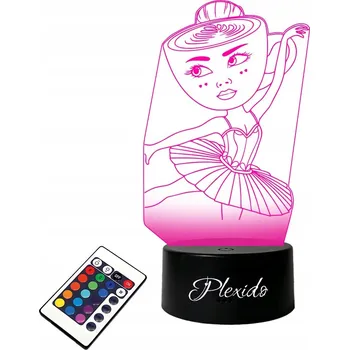 Lampička LAMPIČKA na SKLE Stolní Ballerinna Cappucina Tančí LED + DÁLKOVÝ OVLADAČ 16 BAREV