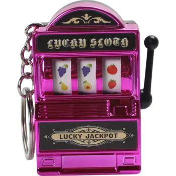 Přívěsek na klíče ve tvaru ovocného automatu Mini hračka Antistresová dekorace Roztomilý doplněk na batoh Dárek pro děti i dospělé růžová