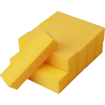 Sada 10 ks leštících barevných bloků pro manikúru a pedikúru žlutá