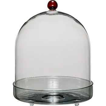 Hübsch, Podnos s poklopem Flora mini 16 cm kouřový - Formadore