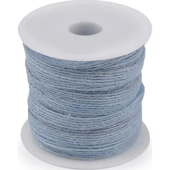 Stuha Jutová stuha šíře 6 mm modrá světlá 20 m
