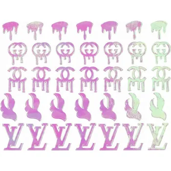 Samolepky na zdobení nehtů, tenké, samolepicí, tvary log, Č. 30