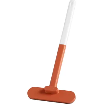 Vysavač na okno Multifunkční čisticí kartáč na okna s dlouhou rukojetí Mokré a suché čištění Skleněné plochy Dlaždice Rohy Koupelna Domácnost oranžová