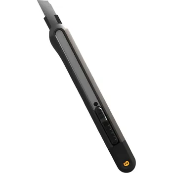 Multifunkční nůž Zalamovací nůž HT4009 Vysouvací pracovní nůž s ergonomickým tělem Čepel pro přesné řezy Papír balíky fólie Kancelář domácnost