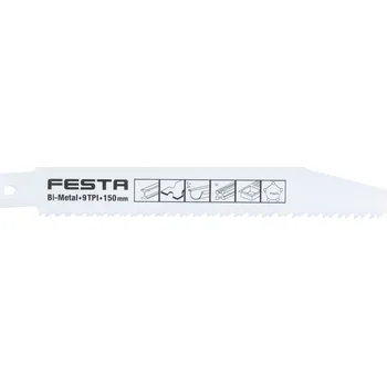 Pilový plátek FESTA® Pilový list do ocasky na kov, 150x1mm, 9TPI, BiM, bal. 3ks, FESTA