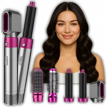 Žehlička na vlasy Multifunkční kulma 5v1 FÉN ŽEHLIČKA NA VLASY KULMA KARTÁČ