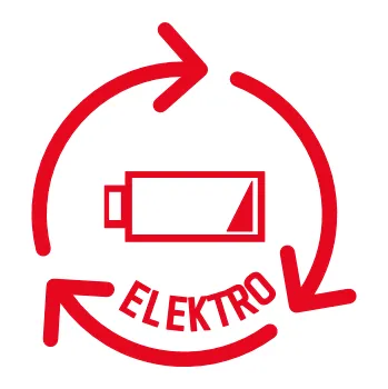 Papír Označto Štítek/nálepka na odpadkové koše, RECYKLACE - Elektro 8cm
