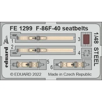 Plastikový model Eduard F-86F-40 seatbelts STEEL