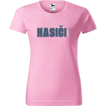 DOBRÝ TRIKO Dámské tričko s potiskem Hasiči Barva: Růžová, Velikost: XL