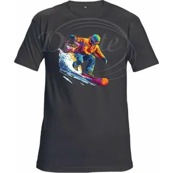 Pánské tričko Dante Tričko černé Snowboardista,L