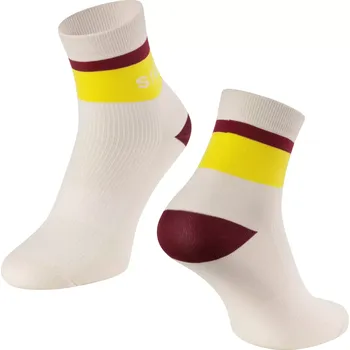 Pánské ponožky ponožky FORCE STRIPE krátké, krém-žluté S-M/36-41