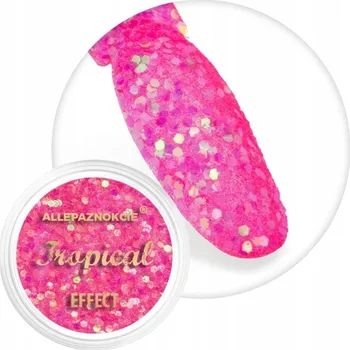 ALLEPAZNOKCIE Prášek Ozdoby Na Nechty 1g Tropický efekt Pink bonbónová Č. 09