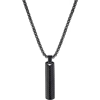 Náhrdelník Daniel Dawson Pánský náhrdelník Simon Black - chirurgická ocel NH1337-2071B Černá 60 cm