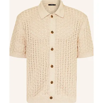 Pánská košile Reiss Pánská Úpletová Košile Toby Comfort Fit, béžová, 38