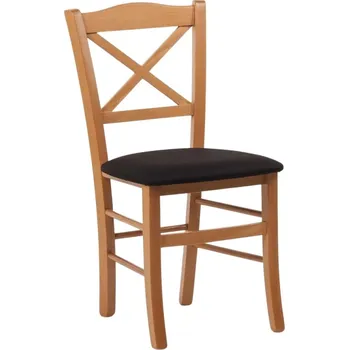 Jídelní židle Jídelní čalouněná židle CLAYTON — masiv, látka, dekor dub / více barev, nosnost 155 kg Lux 23 Černá