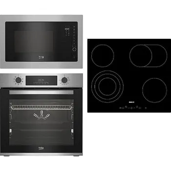 Set domácích spotřebičů Vestavný set Set Beko BBIM 12300XDSE + Beko BMGB 25332BG + Beko HIC 64404 T