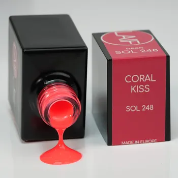 Umělé nehty Laif Gel lak oranžový SOL - 248 Coral Kiss 10ml