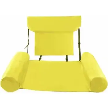 Plavecké brýle Nafukovací polohovací postel s opěrkou hlavy a rukou Nastavitelná poloha Popruhy pro fixaci Komfortní relaxace na záda žlutá