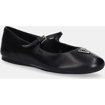 Dámské baleríny Kožené baleríny Guess KALIDA černá barva, FLTKLD LEA02 FLTKLD.LEA02.BLACK 99X, EUR 41