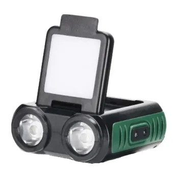 Dobíjecí čelovka s výkonem 900 lm IP66 USB C 1500 mAh 5 režimů světla Červené blikání Elastický popruh Venkovní svítilna na hlavu zelená