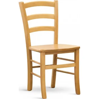 Jídelní dřevěná židle PAYSANE — masiv, více barev, nosnost 155 kg Dub