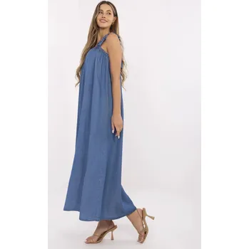 Dámské šaty Maxi oversize šaty v tmavě modré barvě DHJ-SK-